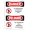 Signmission Safety Sign, OSHA Danger, 5" Height, No Trespassing Authorized Only Spanish, 10PK OS-DS-D-35-VS-1495-10PK - alternate 1